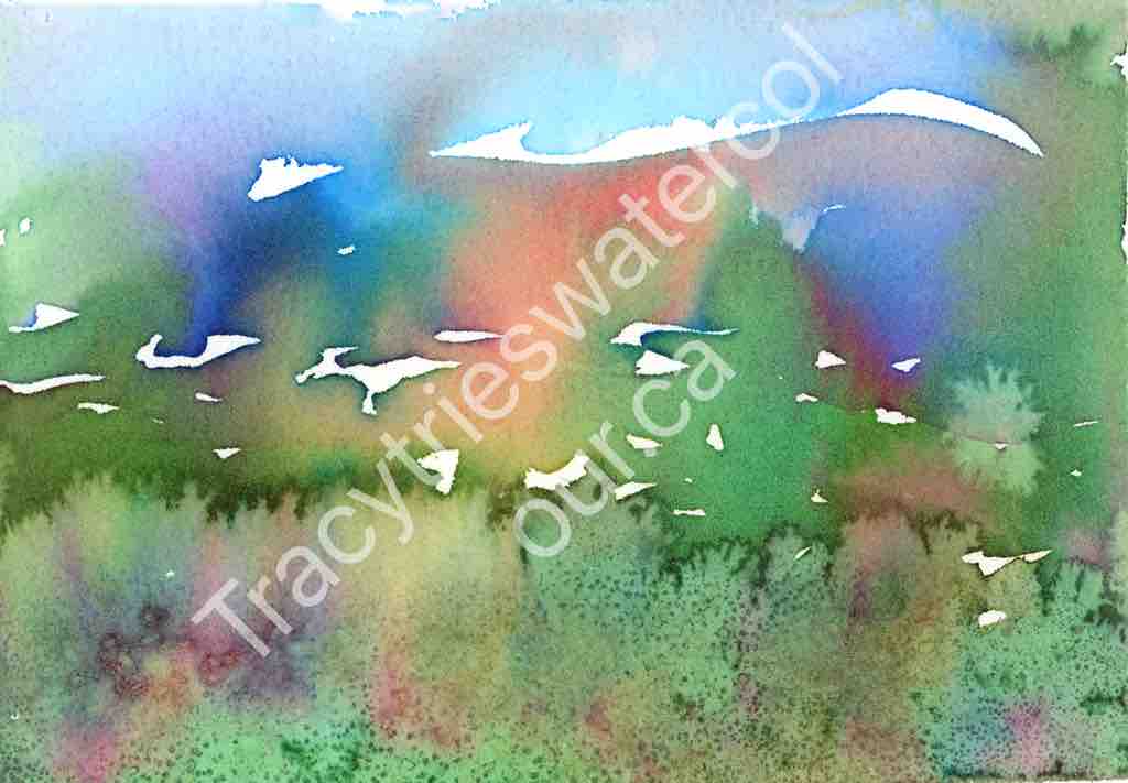 Original abstract watercolour painting by Tracy Green
