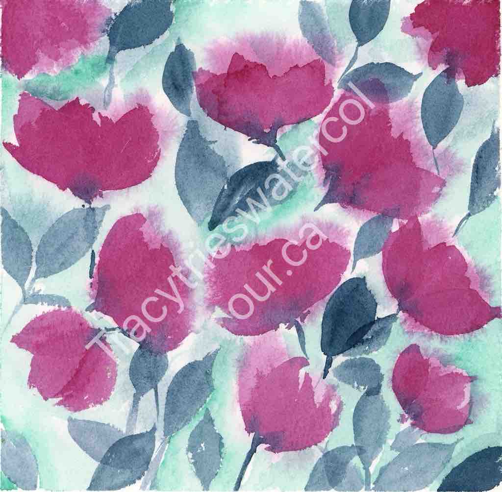 Fan favourite original floral watercolour painting by Tracy Green