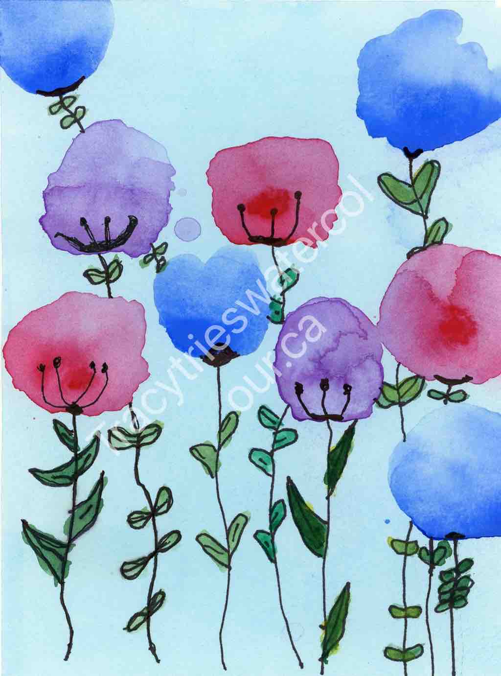 Fan favourite original floral watercolour painting by Tracy Green