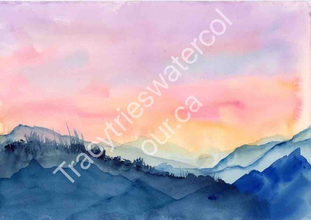 Fan favourite original landscape watercolour painting by Tracy Green