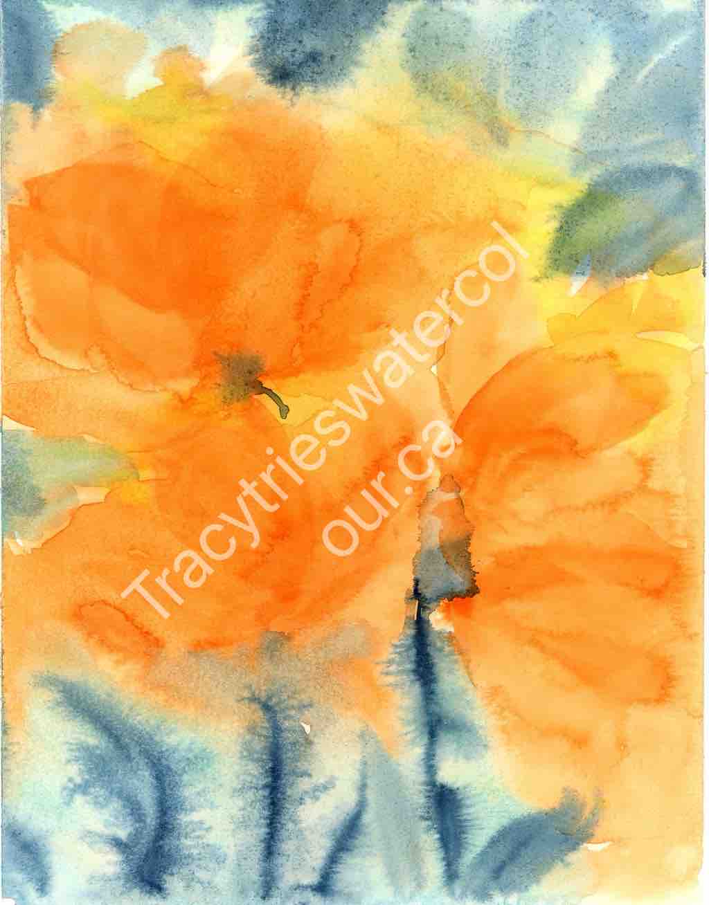 Original floral watercolour painting by Tracy Green