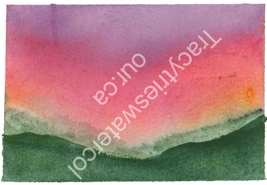 Original landscape watercolour painting by Tracy Green